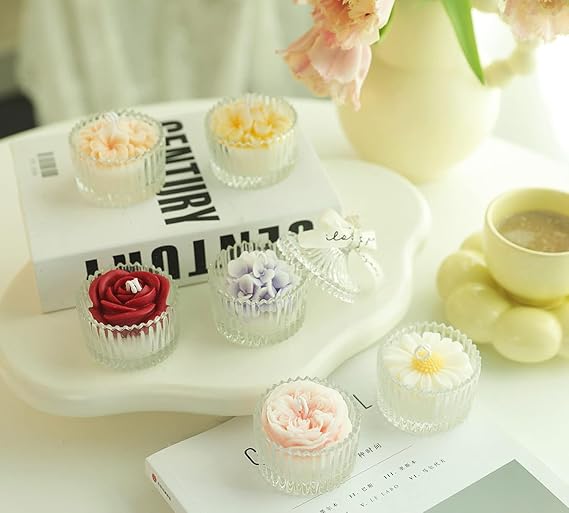 Decorative Soy Wax Floral Candle