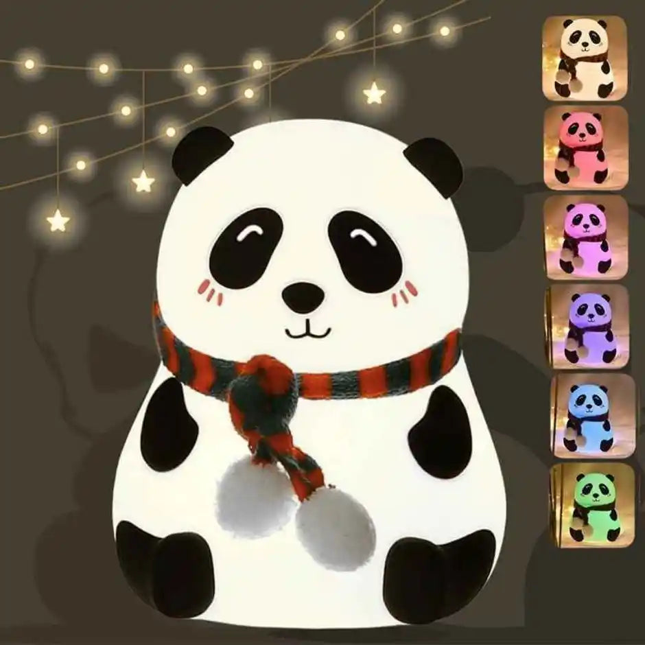Cute Panda Night Lamp for Bedroom Rechargable for Kids