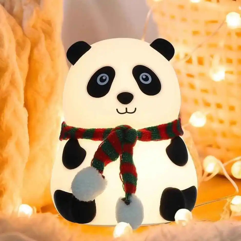 Cute Panda Night Lamp for Bedroom Rechargable for Kids