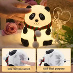 Cute Panda Night Lamp for Bedroom Rechargable for Kids