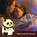 Cute Panda Night Lamp for Bedroom Rechargable for Kids