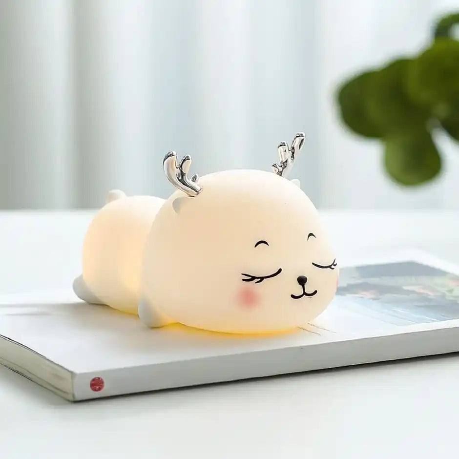 Lovely Fawn Deer Silicone Rechargeable 5 W Night Lamp