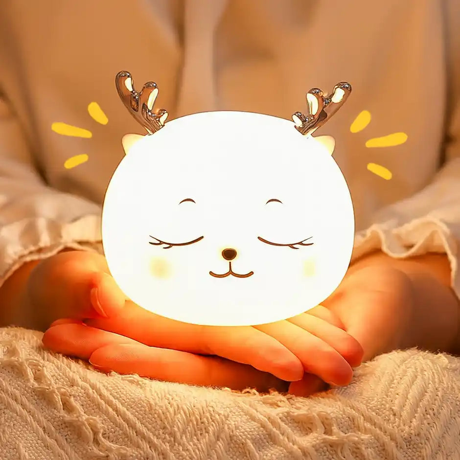 Lovely Fawn Deer Silicone Rechargeable 5 W Night Lamp