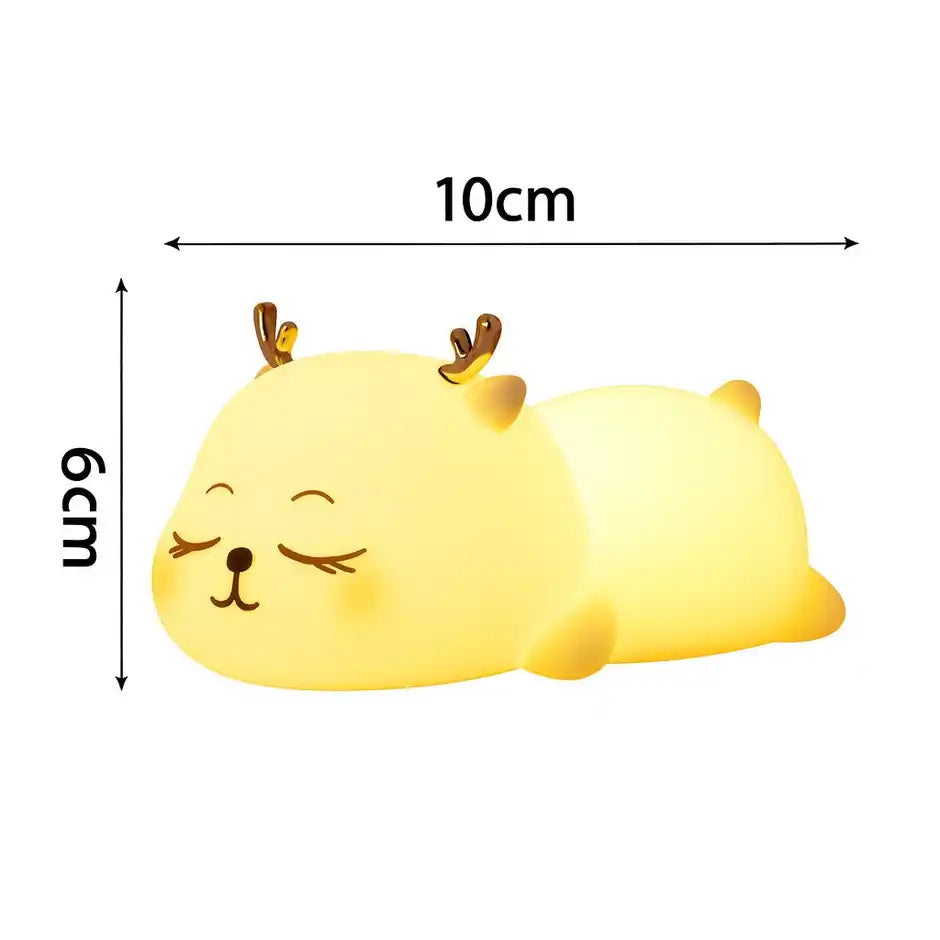 Lovely Fawn Deer Silicone Rechargeable 5 W Night Lamp