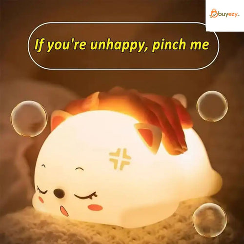 Rechargeable Cat Silicon Led Lamp Color Changing Gifting Home Decor