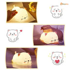 Rechargeable Cat Silicon Led Lamp Color Changing Gifting Home Decor