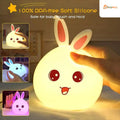 Rechargeable Cute Little Rabbit Silicon Led Lamp