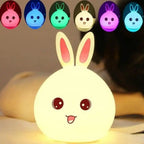 Rechargeable Cute Little Rabbit Silicon Led Lamp