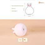 Rechargeable Cute Little Rabbit Silicon Led Lamp
