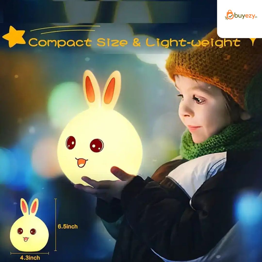Rechargeable Cute Little Rabbit Silicon Led Lamp