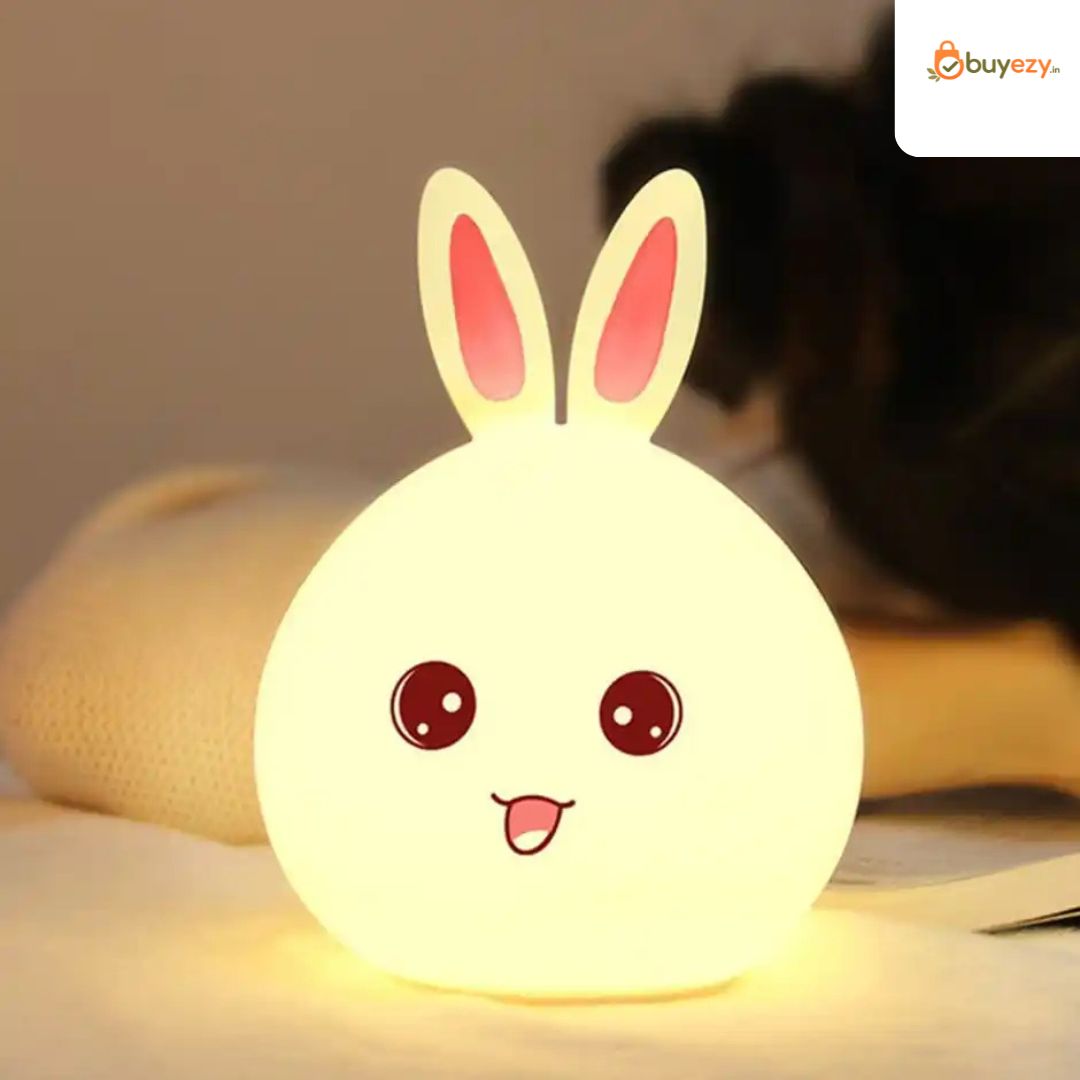 Rechargeable Cute Little Rabbit Silicon Led Lamp