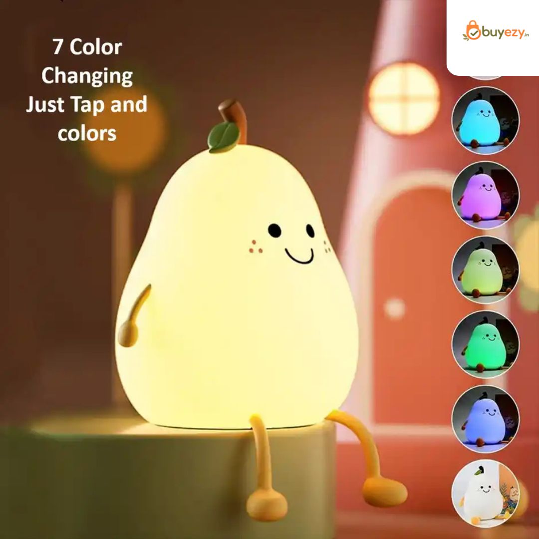 Rechargeable Happy Pear Silicon Colour Changing Led Lamp