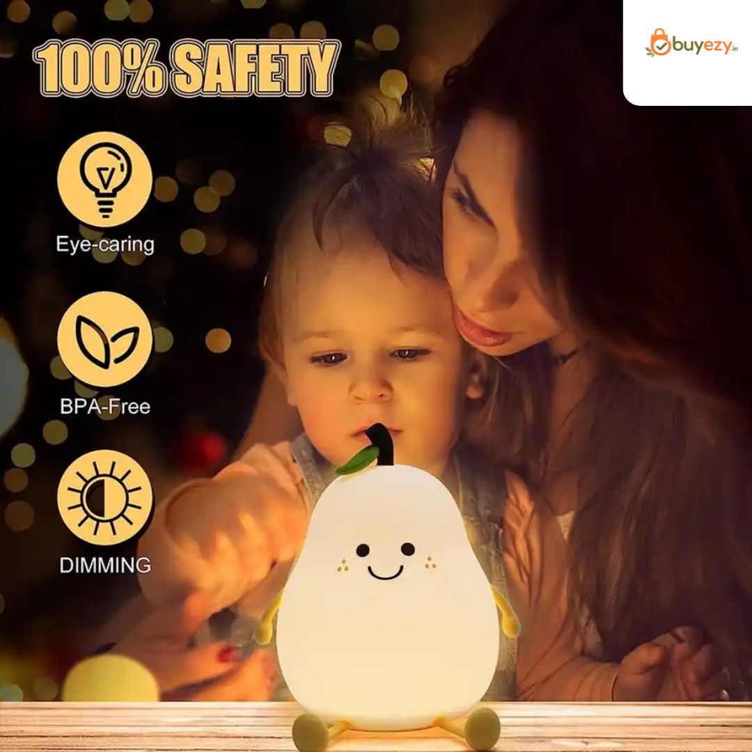 Rechargeable Happy Pear Silicon Colour Changing Led Lamp
