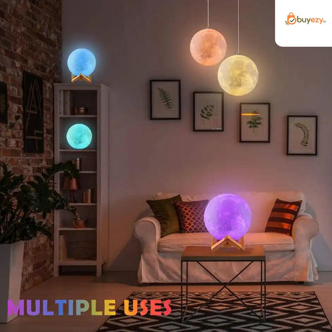 Rechargeable Moon Night Lamp 7 Color Changing Gift